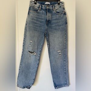 Betro Simone Women's Straight Leg Distressed Button Fly Jeans 30